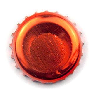 plain metallic orange crown cap