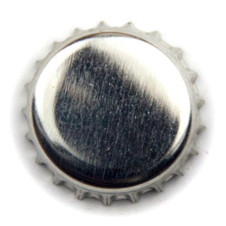 plain silver crown cap